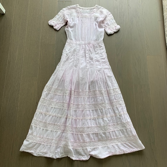 LoveShackFancy Pink tye dye long dress - Picture 3 of 10